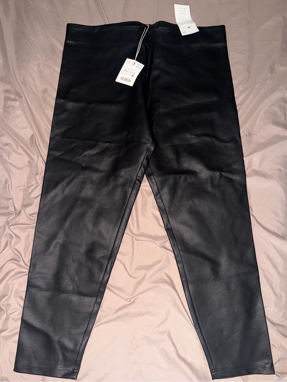 Zara Black Faux Leather Leggings
